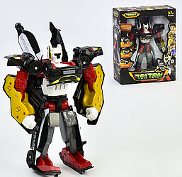 Трансформер Тобот Тритан Міні 20 см 3 в 1, tabot tritan mini, три машини збираються в тобота тритана чорний