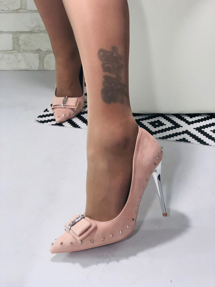 Жіночі лодочки на шпільці, класичні жіночі туфлі на підборах, Стильні лодочки на сріблястому каблуці 37 розміру, фото 1