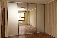 Двери раздвижные для шкафа-купе Зеркало-Сатин (Индивидуальный просчет по Вашим размерам)