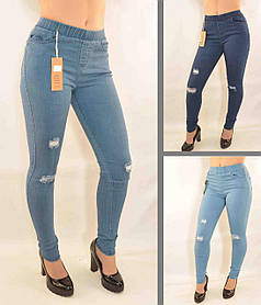 Рвані джинси жіночі S - XL залишок 6 шт. фабрична упаковка (12 шт.)