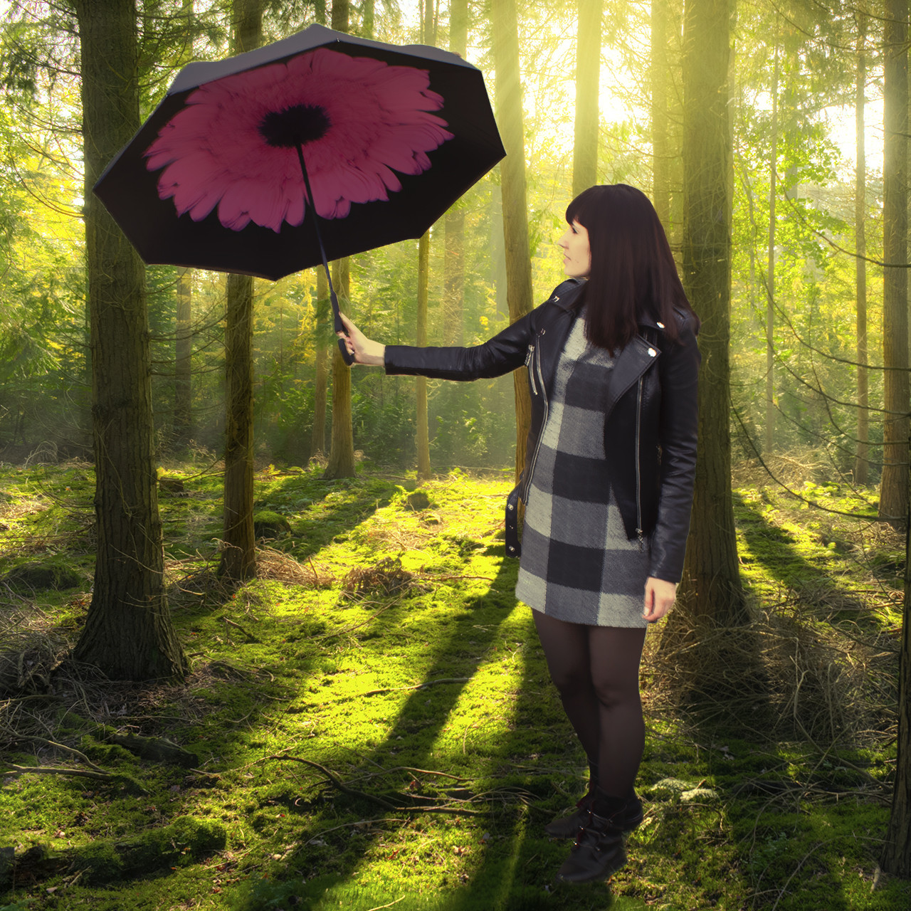 Зонт женский Lesko Up-Brella Цветок Розовый - фото 6 - id-p847615877