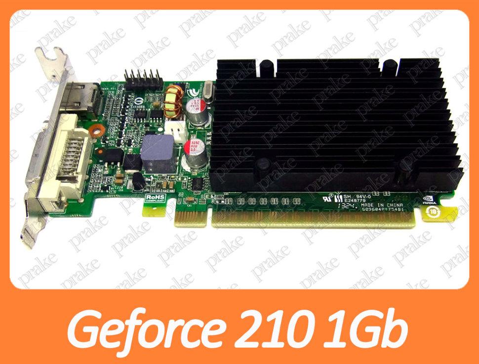 Відеокарта EVGA Geforce 210 1Gb PCI-Ex DDR3 64bit (DVI + HDMI) 01G-P3-1313-KR низькопрофільна