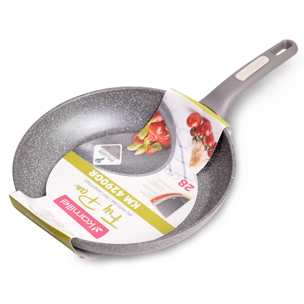 Сковорода з гранітним покриттям 28 см Kamille KM-4290-GR
