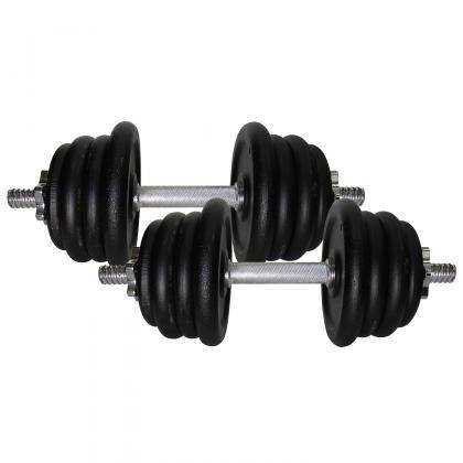 Гантелі металеві розбірні з покриттям розбірні гантелі для силових тренувань Newt Home 2 шт по 27,5 кг, фото 3