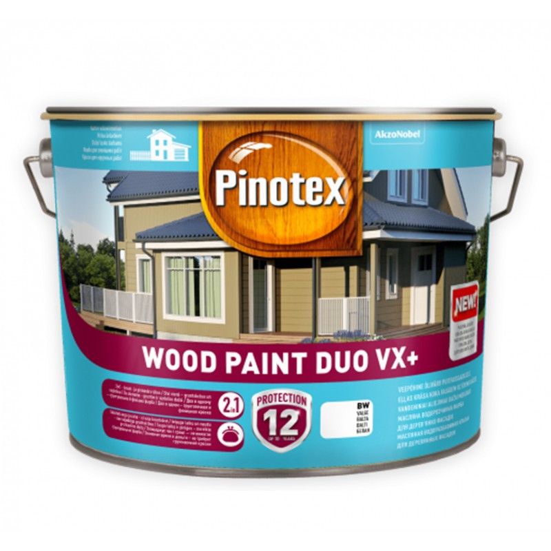 Олійна фарба на водній основі для дерев'яних фасадів Pinotex Wood Paint Duo VX+
