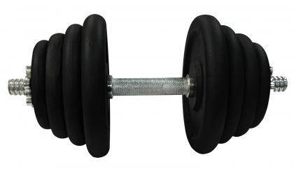 Гантель металева розбірна з покриттям розбірна гантель для тренувань гантель для дому Newt Home 23,5кг, фото 3