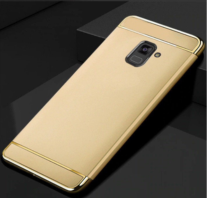 Чохол накладка із золотими вставками для Samsung A6 2018 золотий