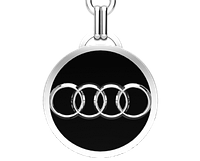 Брелок серебряный Audi