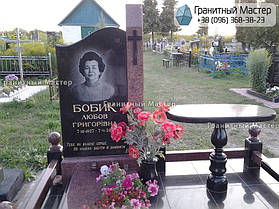 Гранитный комплекс из черного и красного гранита 5