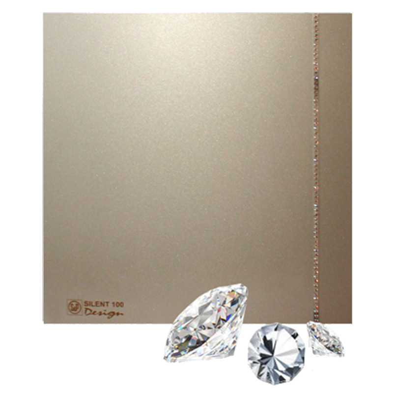 Вентилятор витяжний Silent - 100 CZ Swarovski Design Champagne у ванну кухню