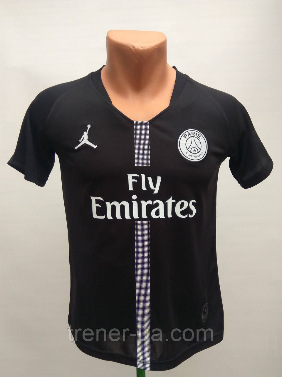 Футбольна форма дитяча PSG 2018-19 з чистою спиною чорна/комплект футбольний дитячий/ПСЖ дитяча чорна/фут