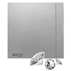 Вентилятор витяжний Silent - 100 CZ Swarovski Design Silver у ванну кухню