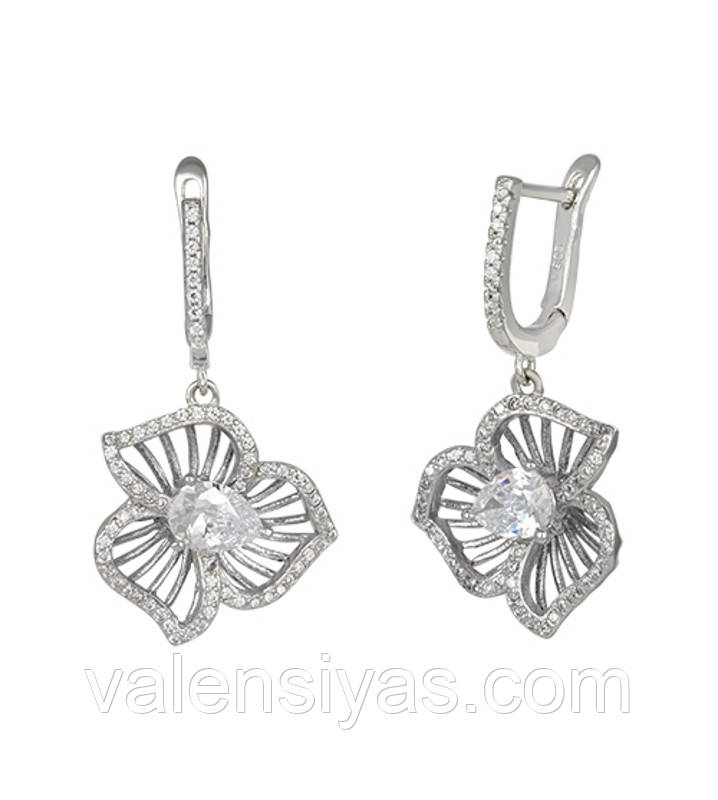 Срібні сережки Квітка СК2Ф/480