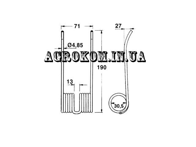 Пружина прес-підбірника New holland 386, фото 1