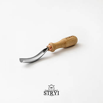Стамеска клюкарза півкругла 20мм STRYI Profi для художньої, рельєфної різьби по дереву
