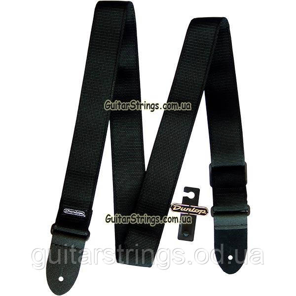 Ремінь гітарний Dunlop D38-09BK Guitar Solid Strap Black, фото 1