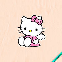 Рисунки на кошельки Hello Kitty ангелочек [Свой размер и материалы в ассортименте]
