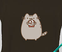 Термопереводки на костюмы Pusheen cat с кексом [Свой размер и материалы в ассортименте] Мелкий, 4