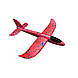 Літак планер з поліпропілену, 48 см Червоний, фото 4