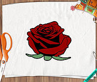 Аплпикации, латки на ботильоны Красная роза [Свой размер и материалы в ассортименте] Средний, 12
