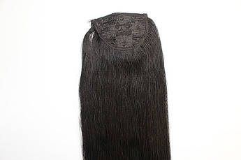 Натуральний накладний хвіст відтінок No1 40 см 100 грамів