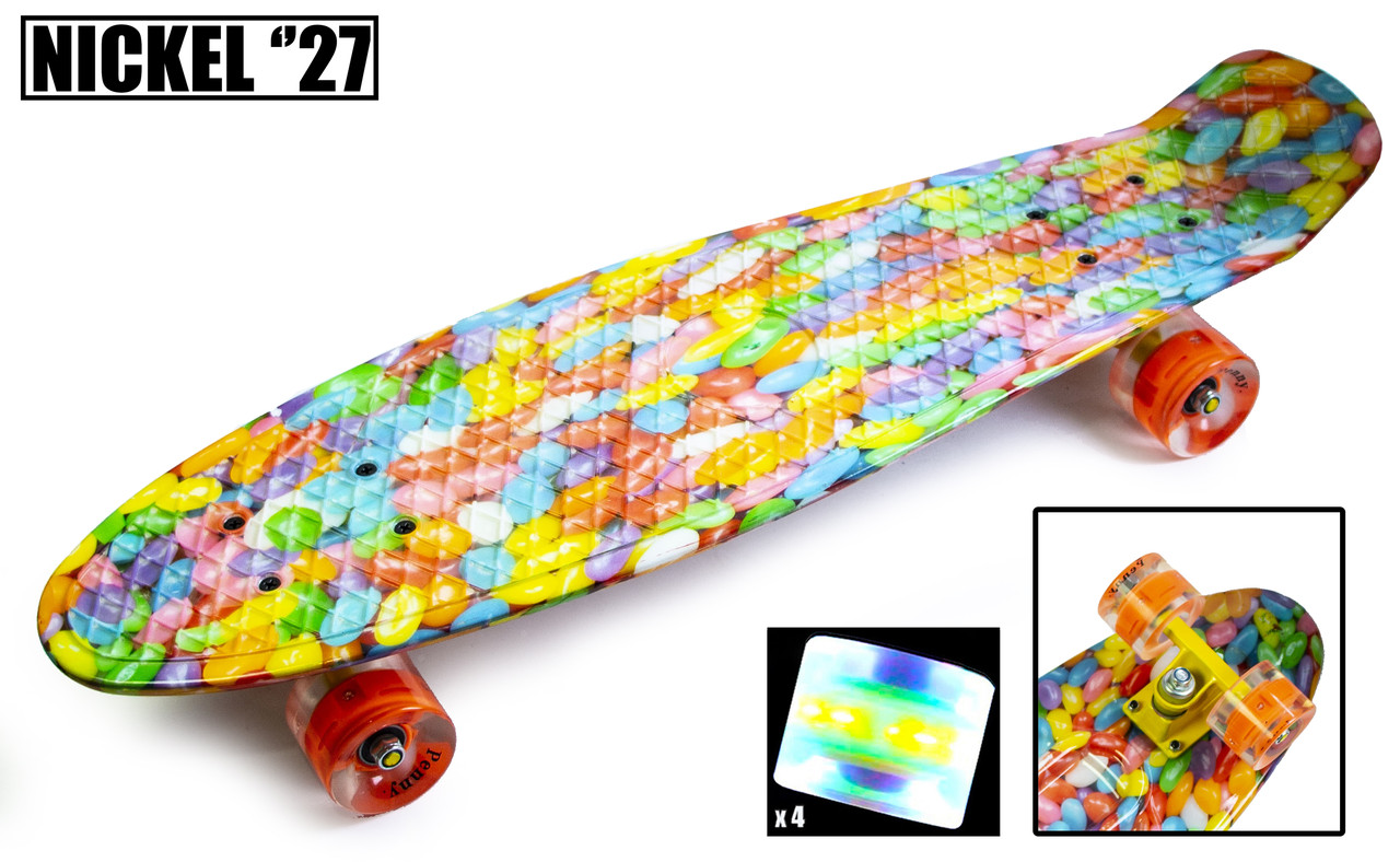 Penny Board  Nickel 27" Caramel. Блискучі колеса