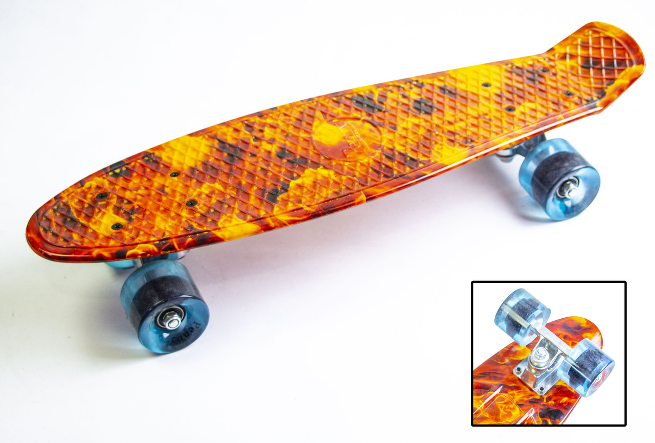Penny Board "Вогонь-кулак". Матові колеса