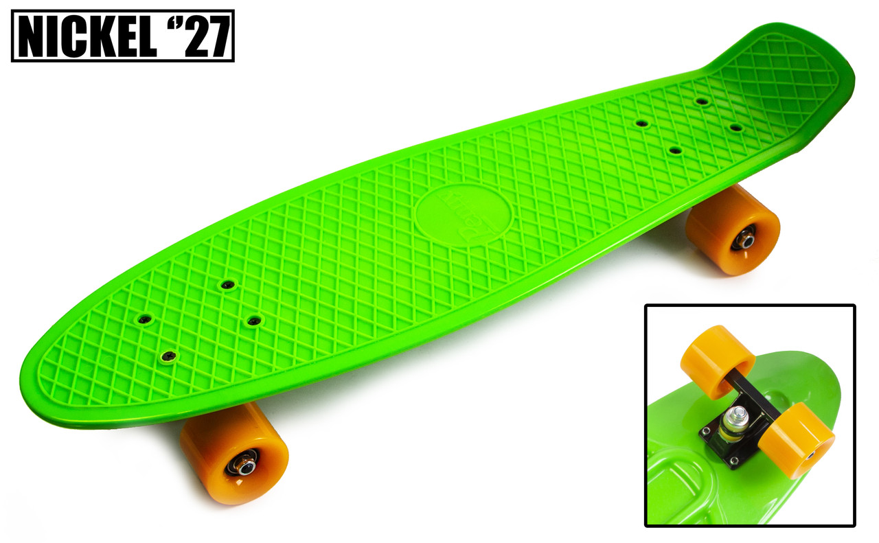 Penny Board Nickel 27".Green. Матові колеса