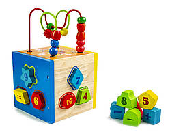 Дерев'яна іграшка-сортер "Цифри+лабіринт"