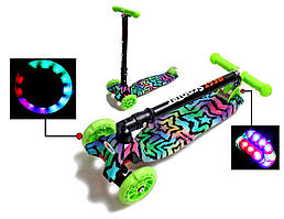 Дитячий самокат MAXI. STARS. Складане кермо.