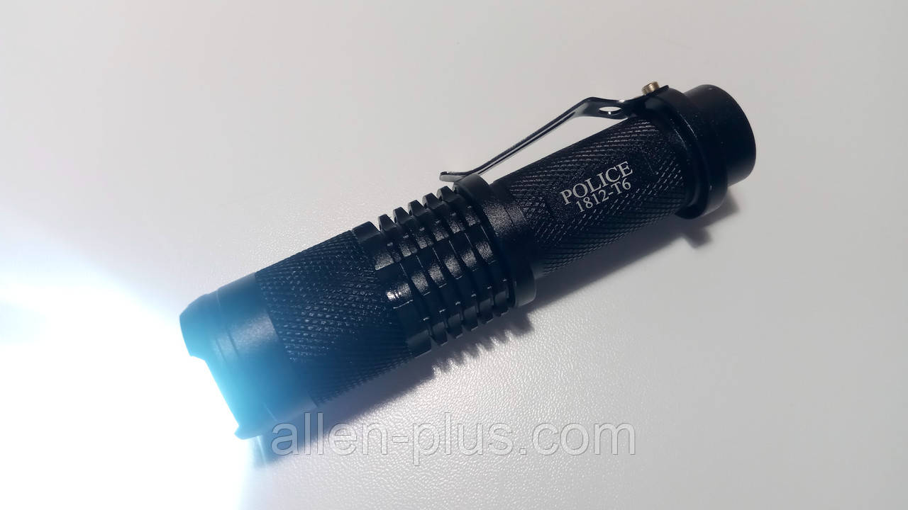 Ліхтар компактний Police/Bailong BL-1812-T6, акумулятор 18650, zoom