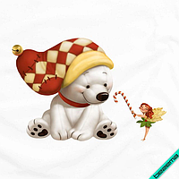 Дизайн на шарфы Собачка с феей [Свой размер и материалы в ассортименте] Мелкий, 2
