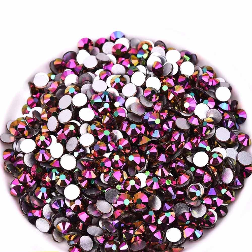 Стрази Swarovski SS3,4,5,6,8,10 Mix Rainbow Rose Gold, 1400 шт