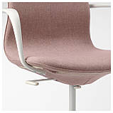 IKEA LANGFJALL Робочий стілець світло-рожеве, білий (692.526.46), фото 4