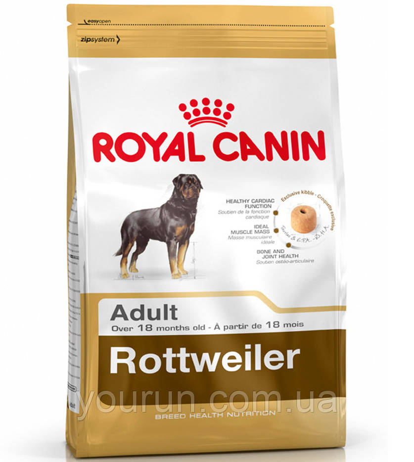 Royal Canin (Роял Канін) Rottweiler Adult для собак породи Ротвейлер старше 18 місяців, 12кг.