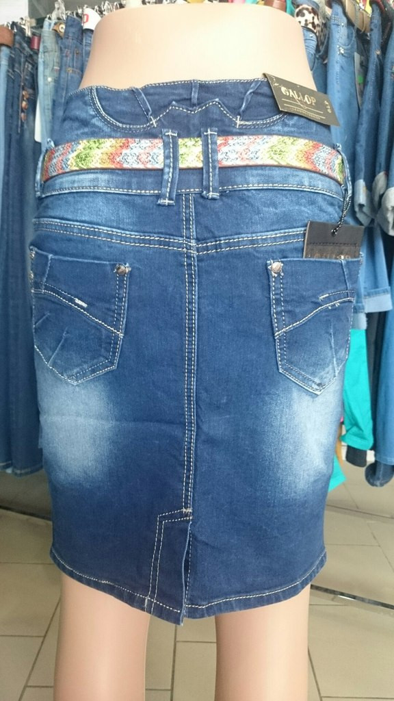 Юбка джинсовая до колена - фото 2 - id-p91955304