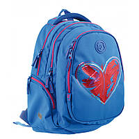 Рюкзак школьный для девочки Yes Т-22 отд. для ноутбука Magic heart 556489 голубой