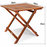 Дерев'яний столик 70х70, фото 3