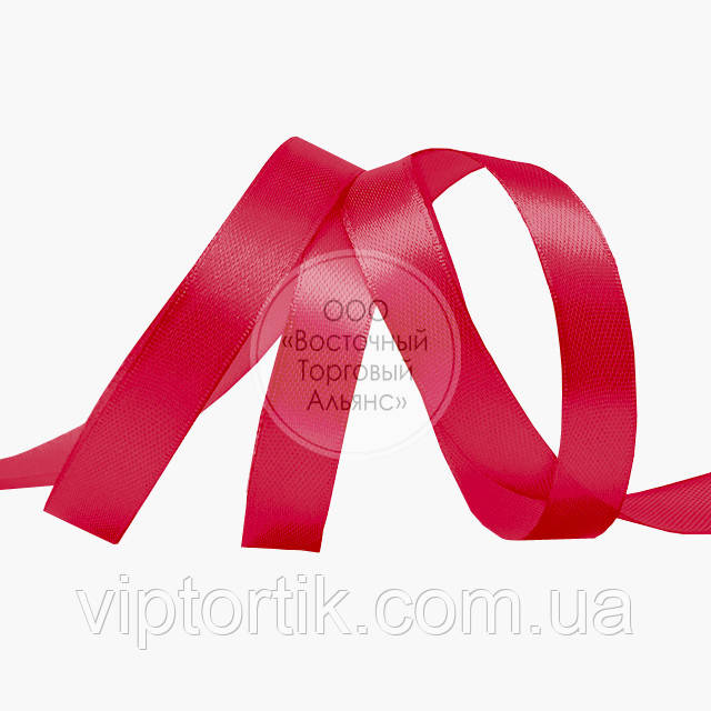 Стрічка атласна - БОРДО - 7 мм, 23 м