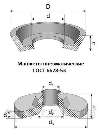 Манжета 50 куткова ГОСТ 6678-53, фото 2