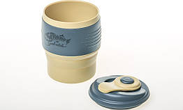 Кружка складна силіконова з кришкою 350 мл. black Tramp, TRC-082-black