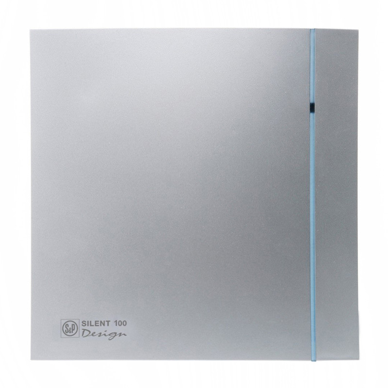Вентилятор витяжний з таймером Silent-100 CRZ Silver Design у ванну кухню, фото 1