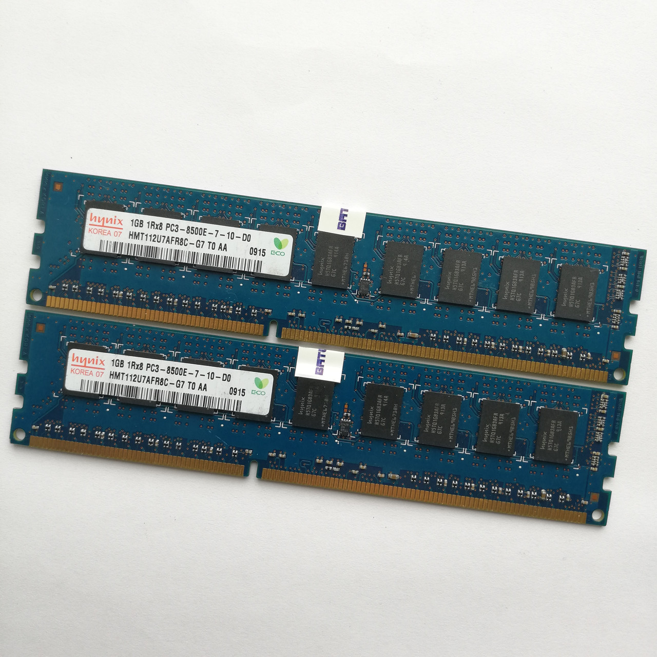 Комплект серверной памяти Hynix DDR3 2Gb (1Gb+1Gb) 1066MHz PC3 8500E 1R8 CL7 (HYMP112U7AFR8C-G7 T0 AA) Б/У