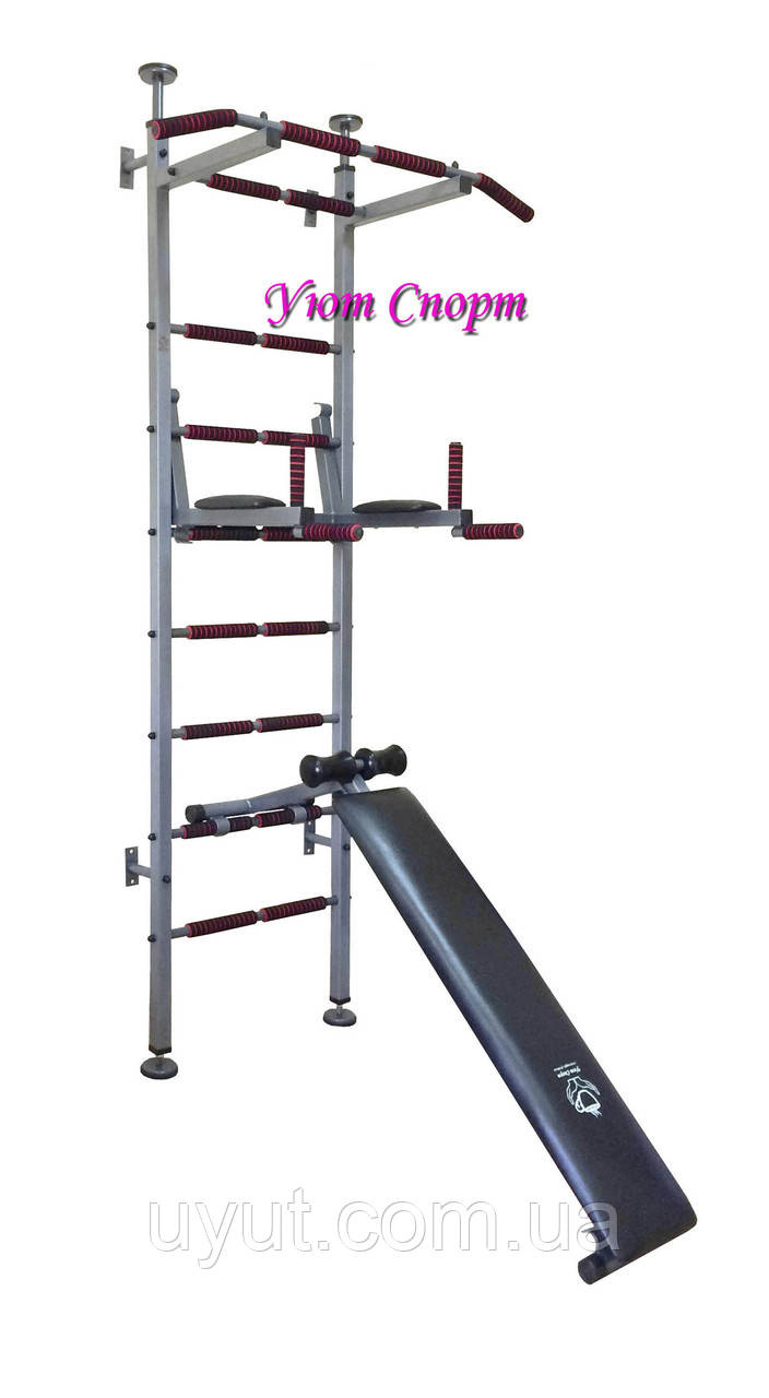 Шведська стінка спортивна «Fitness Pro m.2 ТМ Затишок Спорт» (Gray), фото 1