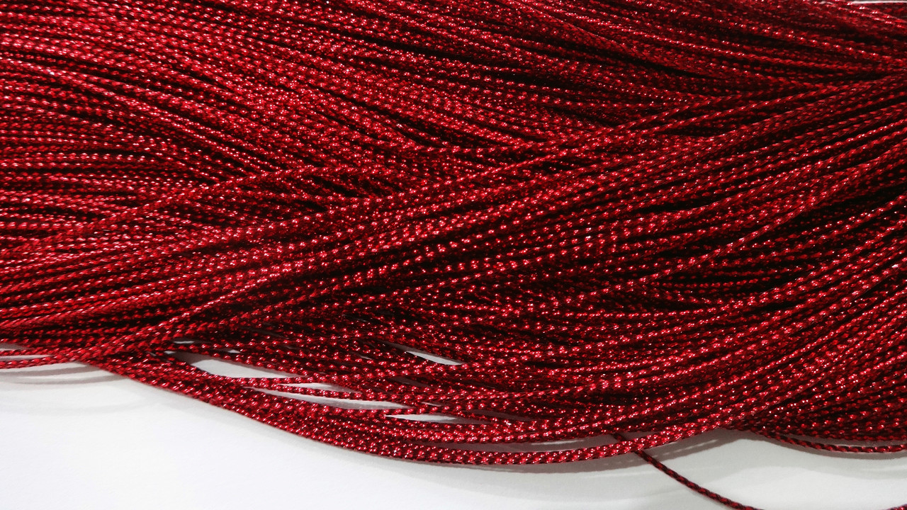 Шнур люрекс тонкий без основи 1 мм червоний (027), фото 1