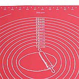 Килимок силіконовий для розкачування тіста 50х40 см Kamille KM-7787, фото 3
