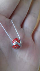 Срібний шарм з емаллю