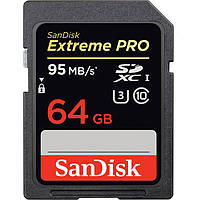 Карта памяти SanDisk 64GB Extreme Pro UHS-I SDXC U3 Memory Card (Class 10)