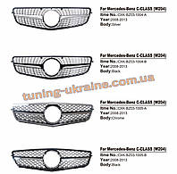 Передня решітка Diamond на Mercedes C-Klass W204 2006-2014