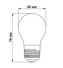 Декоративна Світлодіодна Лампа BIOM Filament G45 "Шар" 4W цоколь E27 3000К теплий білий (прозора), фото 5